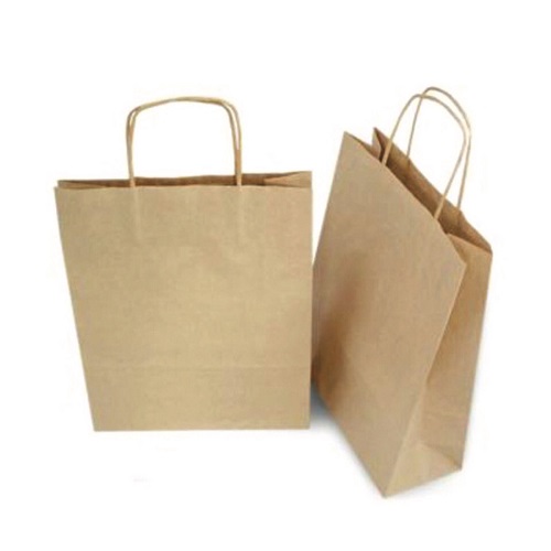 Крафт пакет с кручеными ручками 22х12х25 см